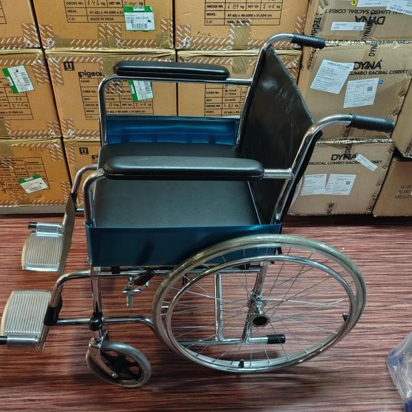 Commode Wheel Chair- Foldable